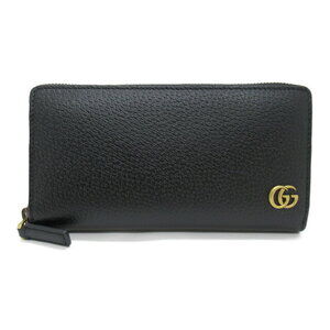 Gucci Round Long Wallet Leather Black